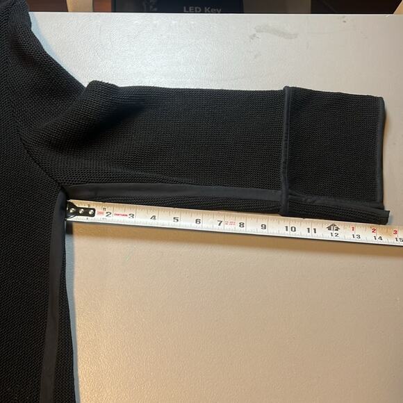 NWT Jaskar Black Chunky Button Closure Neck Collared Cardigan Women's Size Large - Picture 5 of 8